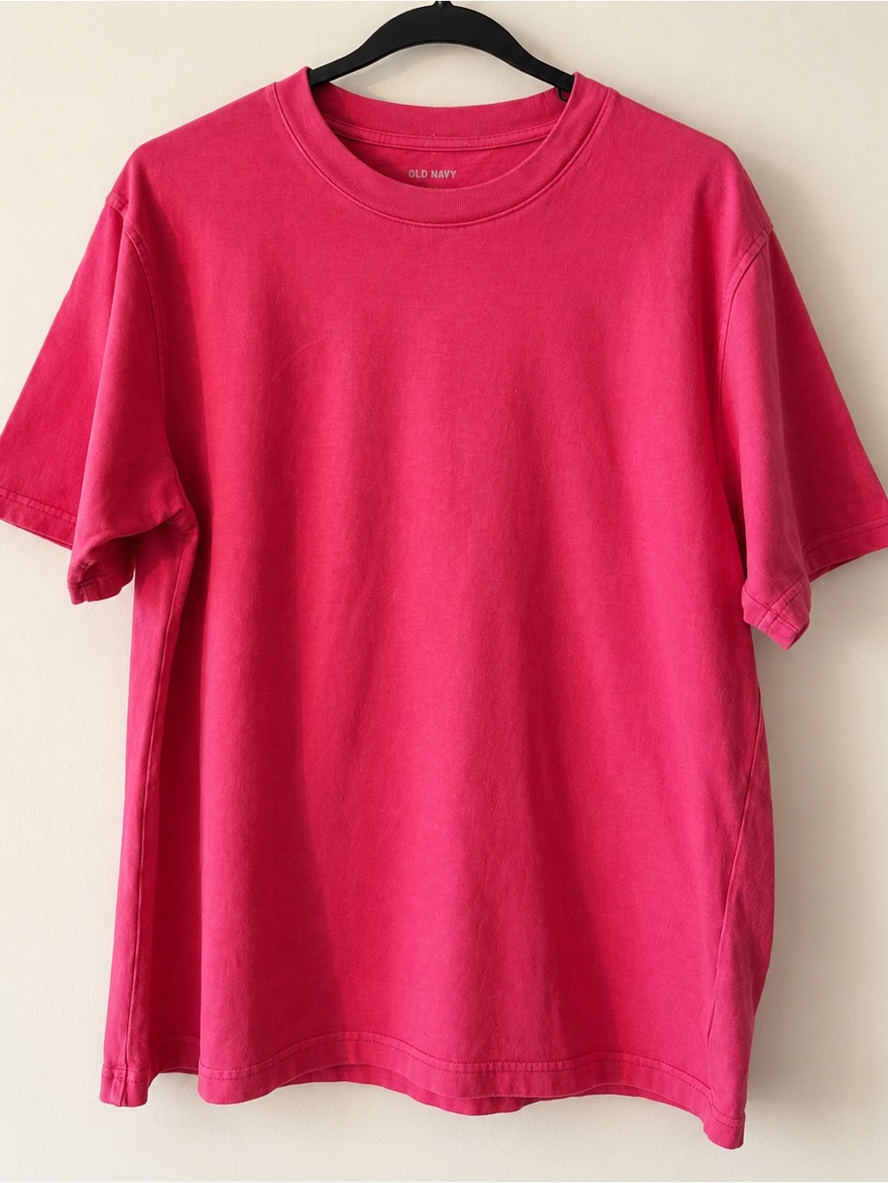 Old Navy Berry Fine Boxy Heavyweight T-Shirt Size S